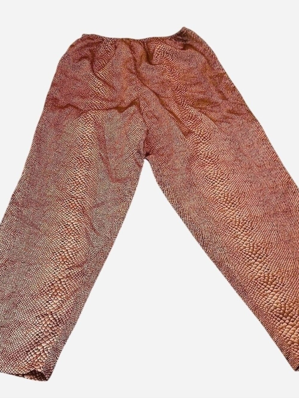 Vintage 80s Snake Print Silky Poly Pants Size M